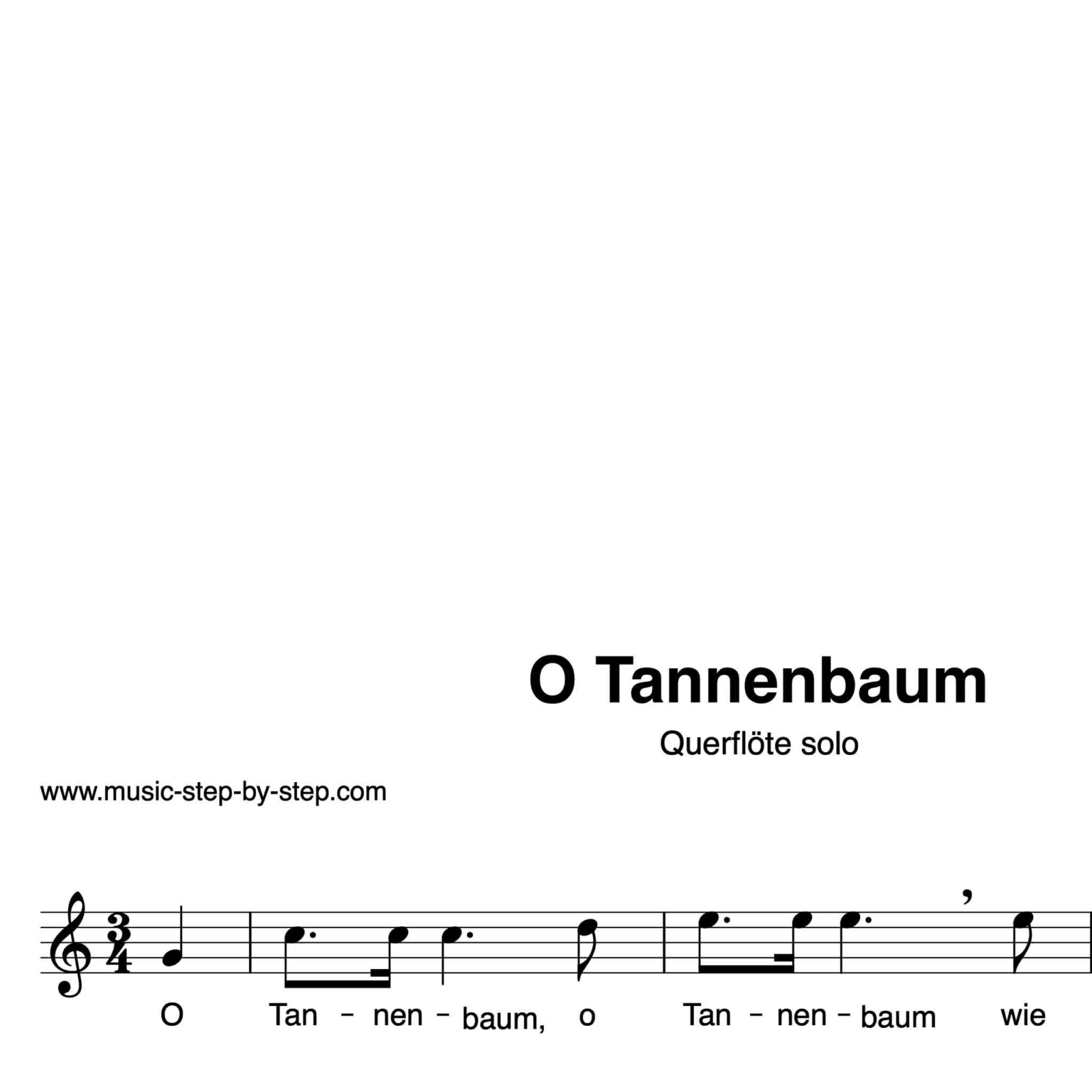 O Tannenbaum für Querflöte + Aufnahme