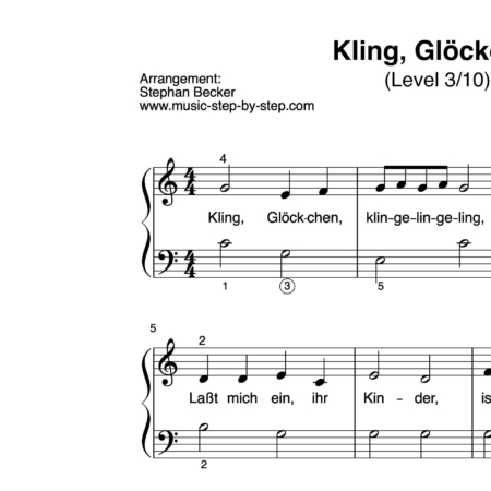 "Kling, Glöckchen" für Klavier (Level 3/10)