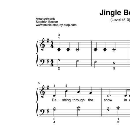 "Jingle Bells" für Klavier (Level 4/10) | inkl. Aufnahme und Text by music-step-by-step
