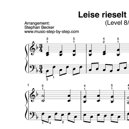 "Leise rieselt der Schnee" für Klavier (Level 8/10) | inkl. Aufnahme und Text music-step-by-step