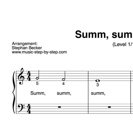 “Summ, summ, summ” für Klavier (Level 2/10) | inkl. Aufnahme und Text by music-step-by-step