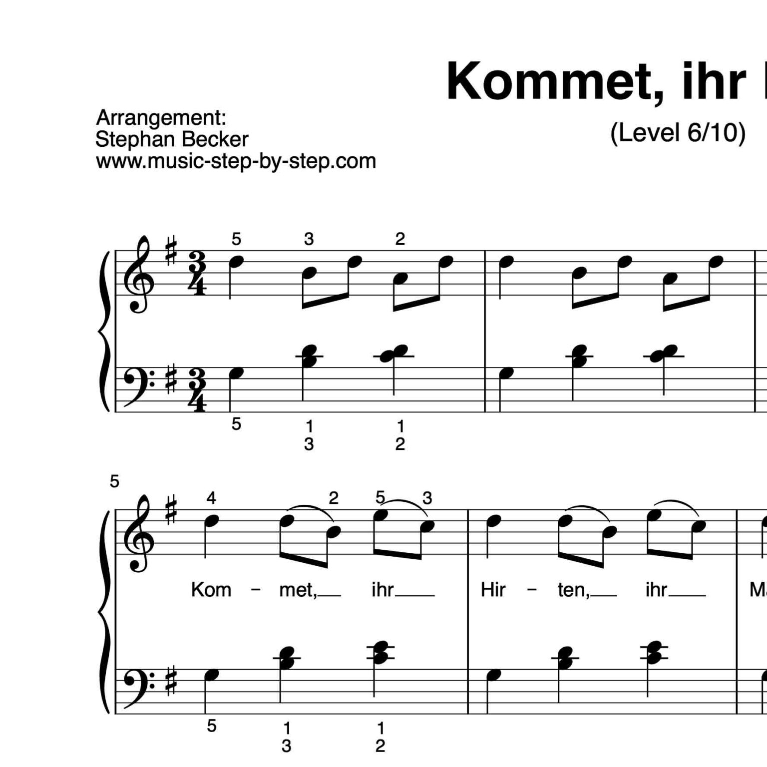 Noten Für Jedes Spielniveau, Klavier Und Viele Instrumente