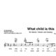 “What child is this” Begleitakkorde für Gitarre / Klavier und Gesang (Leadsheet) | inkl. Melodie und Text music-step-by-step