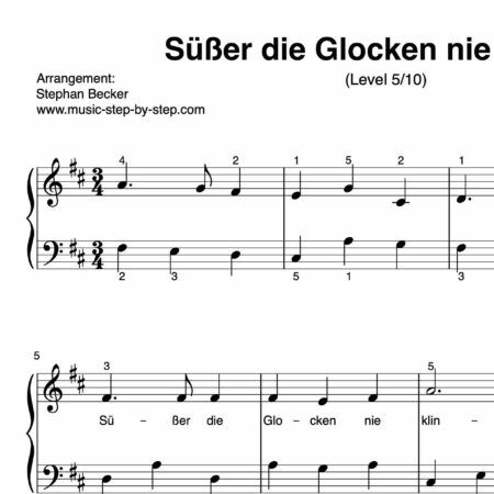 "Süßer die Glocken nie klingen" für Klavier (Level 5/10) | inkl. Aufnahme und Text music-step-by-step